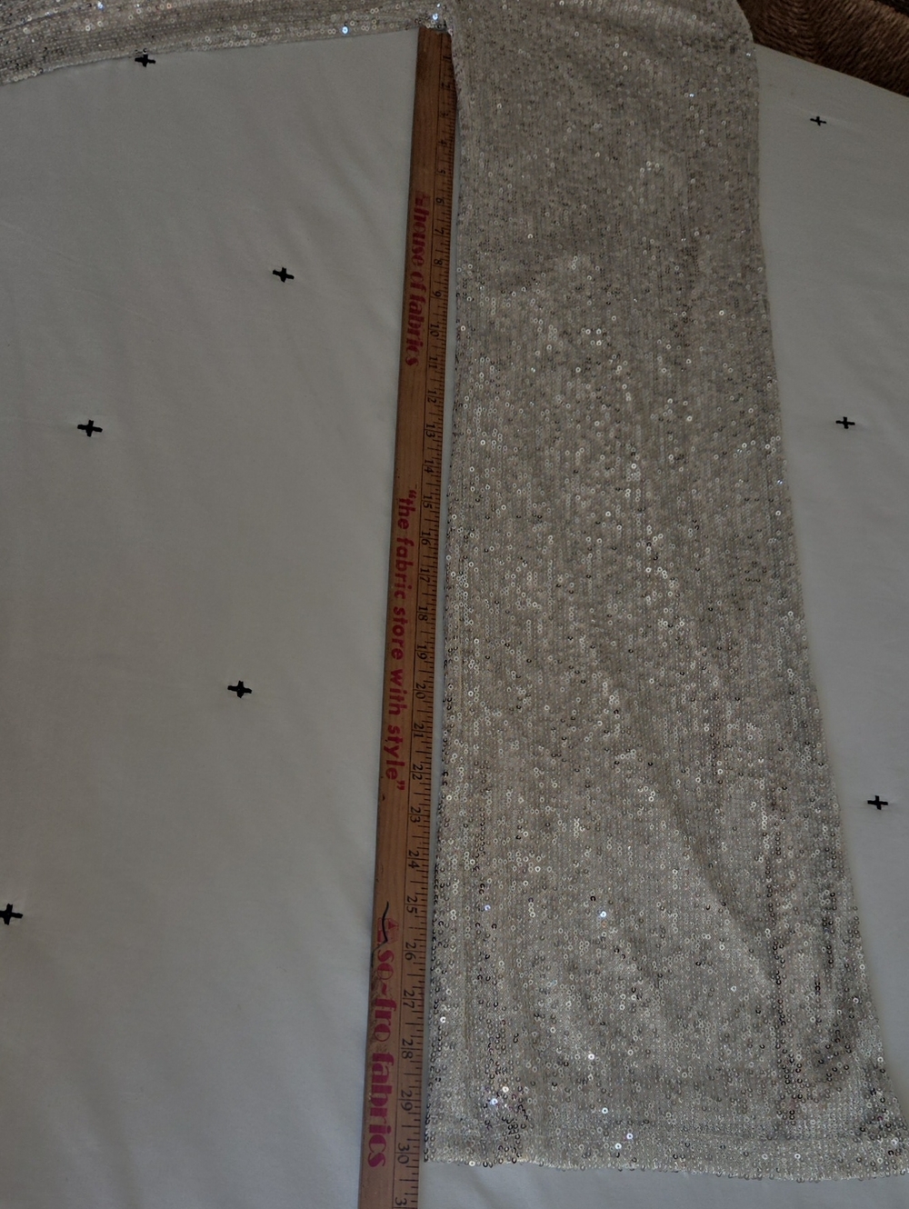 Women's Aakaa Long Silver Sequin Wide Leg Lined Side Zip Pant SIze Small - Picture 6 of 10